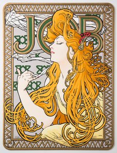 Cartel publicitario para el papel de seda Job, 1897