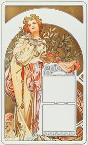 Cartel publicitario de Alphonse Mucha para el calendario, 1898 - Colección privada