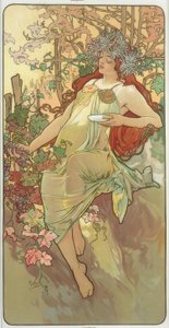 Otoño de Alphonse Mucha
