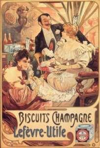 Galletas Champagne / Lefèvre-Utile de Alphonse Mucha