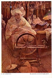 Bienaventurados los Mansos porque Ellos Heredarán la Tierra, 1906 de Alphonse Mucha