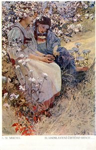 Bienaventurados los puros de corazón porque verán a Dios, 1906 de Alphonse Mucha