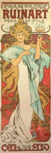 Champagne Ruinart Padre e Hijos de Alphonse Mucha