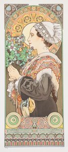 Chardon de Grève. Cardo de las arenas, 1902 de Alphonse Mucha
