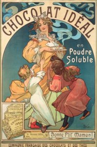 Chocolate Ideal en Polvo Soluble de Alphonse Mucha