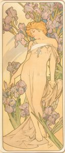 El iris de Alphonse Mucha