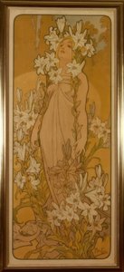 El lirio de Alphonse Mucha