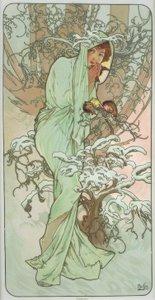Invierno de Alphonse Mucha