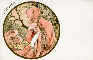 Enero, 1900 de Alphonse Mucha
