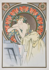 La Mujer con Amapolas, 1898 de Alphonse Mucha