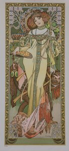 Las cuatro estaciones: El Otoño, 1900 de Alphonse Mucha