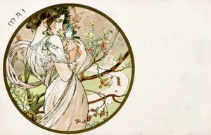 Mayo, 1900 de Alphonse Mucha