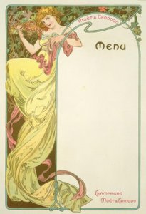 Moët & Chandon / Menú de Alphonse Mucha