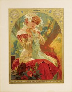 Póster para Lefèvre-Utile. Sarah Bernhardt en el papel de Melissinde en La Princesa Lejana de E de Alphonse Mucha