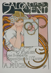 Póster para la exposición de A. Mucha en el Salon des Cent