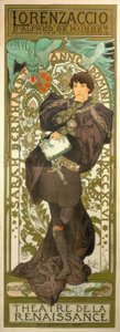 Sarah Bernhardt como Lorenzaccio