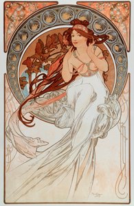 La música. De una serie de litografías de Alphonse Mucha