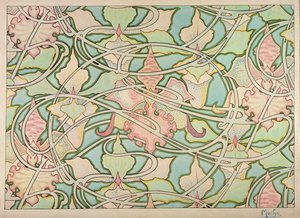 Diseño de papel tapiz de Alphonse Mucha