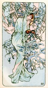 Invierno, 1900 de Alphonse Mucha