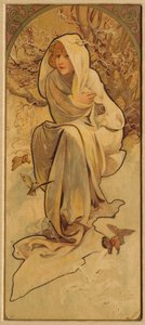 Invierno de la Serie Les Saisons, c. 1900 de Alphonse Mucha