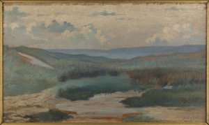 Un estanque en las dunas de noche, Siouville de Alphonse Osbert