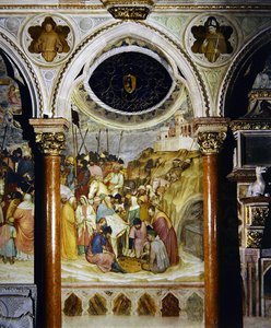 Soldados jugando a los dados (fresco) de Altichiero da Zevio