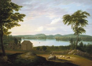 Vista de Springfield en el Río Connecticut, 1819 de Alvan Fisher