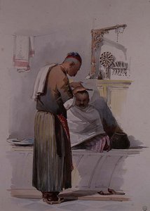 Un barbero, c.1855