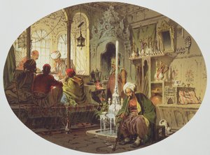 Casa de café otomana, 1862 de Amadeo Preziosi