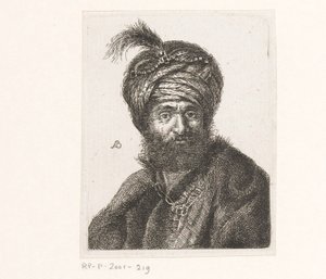 Busto de hombre con turbante