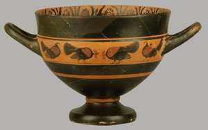 Skyphos de figuras rojas ática, c.540 a.C. de Amasis Painter circle of Amasis Painter circle of