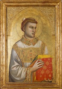 Representación de San Esteban de Ambrogio Bondone (workshop) Giotto