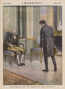Ilustración para Los Miserables de Victor Hugo (litografía en color) de Ambrogio Lombardi
