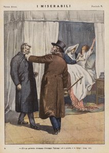 Ilustración para Los Miserables de Victor Hugo (litografía en color) de Ambrogio Lombardi