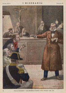Ilustración para Los Miserables de Victor Hugo (litografía en color) de Ambrogio Lombardi