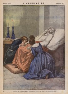 Ilustración para Los Miserables de Victor Hugo (litografía en color) de Ambrogio Lombardi