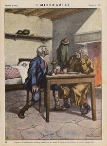 Ilustración para Los Miserables de Victor Hugo (litografía en color) de Ambrogio Lombardi