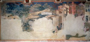 Alegoría del Mal Gobierno, detalle de la Sala della Pace en el Palazzo Pubblico, Siena