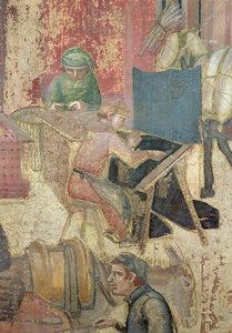 Efectos del Buen Gobierno en la Ciudad (detalle de los tejedores) de Ambrogio Lorenzetti