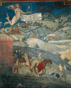 Efectos del buen gobierno en el campo (detalle) de Ambrogio Lorenzetti