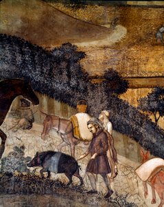 Campesinos arando los campos. (detalle) de Ambrogio Lorenzetti