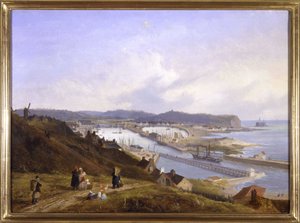 El puerto de Boulogne por Louis Garneray, sd. circa 1820 de Ambroise Louis Garneray