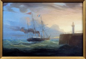 Salida de vapor del puerto