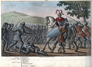 Eudes (Odon) (860 - 898), la dinastía carolingia, lideró la Batalla contra los normandos y defendió victoriosamente París (885 - 887) - Diseñado y grabado por Ambroise Tardieu en 1825. de Ambroise Tardieu