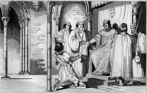 En 1327, Carlos IV el Hermoso (1294-1328) erige la señoría de Borbón en favor del nieto de Robert de Clermont y nieto de San Luis, Luis I de Ambroise Tardieu