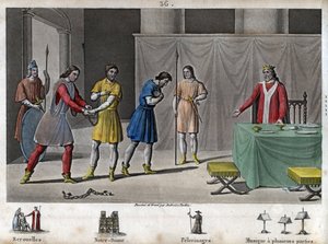 Roberto II, el Piadoso (970 - 1031) libera a los conspiradores - Roberto II conocido como “El Piadoso” (972-1031), dinastía Capeto. Sabiendo que dos conspiradores habían sido condenados a muerte, los hizo comulgar, los trató bien y los devolvió a la libert de Ambroise Tardieu