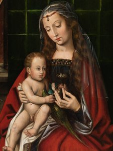 Detalle de Madonna (óleo sobre tabla)
