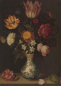 Bodegón con flores en un jarrón Wan-li de Ambrosius Bosschaert