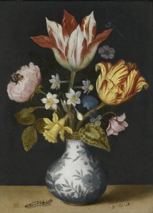 Naturaleza muerta de flores en un jarrón Wan-Li de Ambrosius Bosschaert the Elder