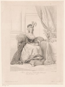 Retrato de María Antonieta, Reina de Francia de Amédée Félix Barthélemy Geille